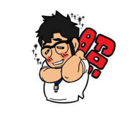 Teacher white polo shirt sticker #8527342