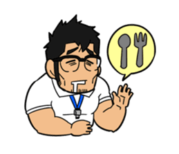 Teacher white polo shirt sticker #8527347