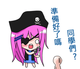 The purple hair girl's one day sticker #8527416