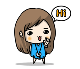 I am a cute girl sticker #8528082