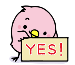 A pink chick sticker #8528442