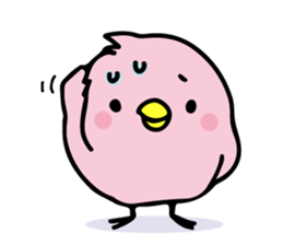 A pink chick sticker #8528468