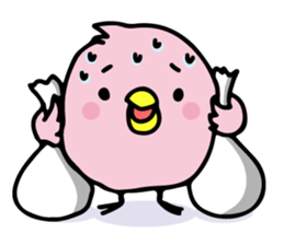 A pink chick sticker #8528469
