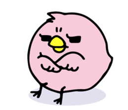 A pink chick sticker #8528470