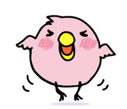 A pink chick sticker #8528473