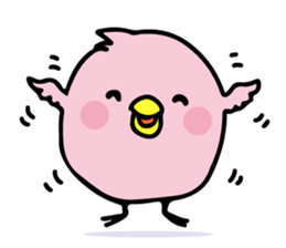 A pink chick sticker #8528474