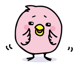 A pink chick sticker #8528477