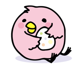 A pink chick sticker #8528479