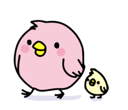 A pink chick sticker #8528481