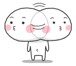 White and round "Puni" sticker #8529035