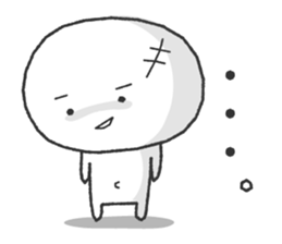 White and round "Puni" sticker #8529040