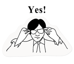 The man with glasses sticker #8531043