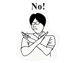 The man with glasses sticker #8531044