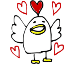 cute chicken .. sticker #8531730