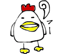 cute chicken .. sticker #8531753