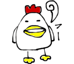 cute chicken .. sticker #8531753