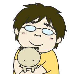 My dear husband and cat.