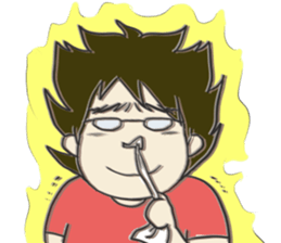 My dear husband and cat. sticker #8532985