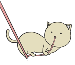 My dear husband and cat. sticker #8532995