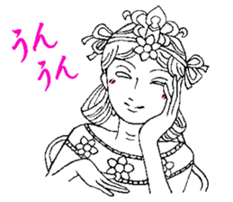 Beautiful celestial maiden sticker #8533167