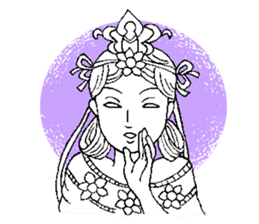 Beautiful celestial maiden sticker #8533184