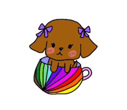colorful puppies sticker #8534150