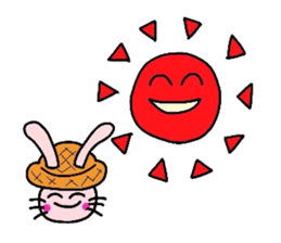 Cheeks red rabbit sticker #8535354