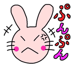 Cheeks red rabbit sticker #8535366