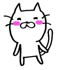 WHITE CAT  siro neko sticker #8537747
