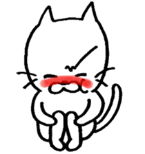 WHITE CAT  siro neko sticker #8537749
