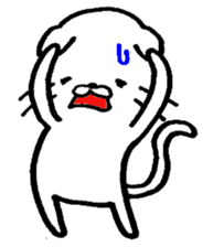 WHITE CAT  siro neko sticker #8537751