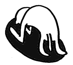 WHITE CAT  siro neko sticker #8537752