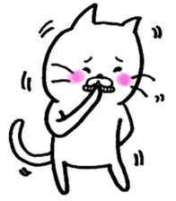 WHITE CAT  siro neko sticker #8537756