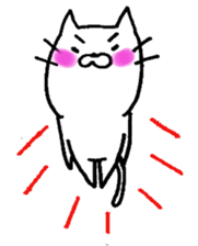 WHITE CAT  siro neko sticker #8537758