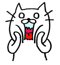 WHITE CAT  siro neko sticker #8537762