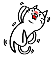 WHITE CAT  siro neko sticker #8537763