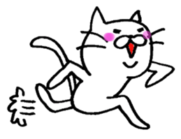 WHITE CAT  siro neko sticker #8537768