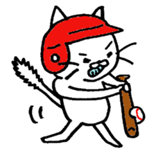 WHITE CAT  siro neko sticker #8537770