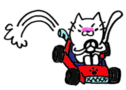 WHITE CAT  siro neko sticker #8537775