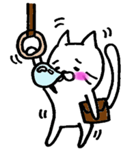 WHITE CAT  siro neko sticker #8537781