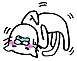 WHITE CAT  siro neko sticker #8537782