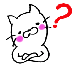 WHITE CAT  siro neko sticker #8537785