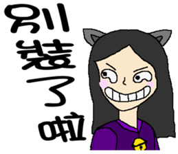 Wen hangs a small bell sticker #8538535