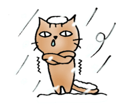 A cat named Torata5 in winter sticker #8539031