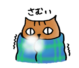 A cat named Torata5 in winter sticker #8539032