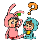 Bothering Rabbit and Scary Bear sticker #8539547