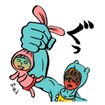 Bothering Rabbit and Scary Bear sticker #8539549