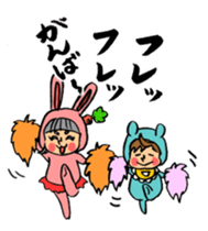 Bothering Rabbit and Scary Bear sticker #8539578