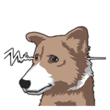 Comical dog sticker sticker #8539836