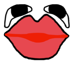 Face (There is no letter)5 woman sticker #8541876